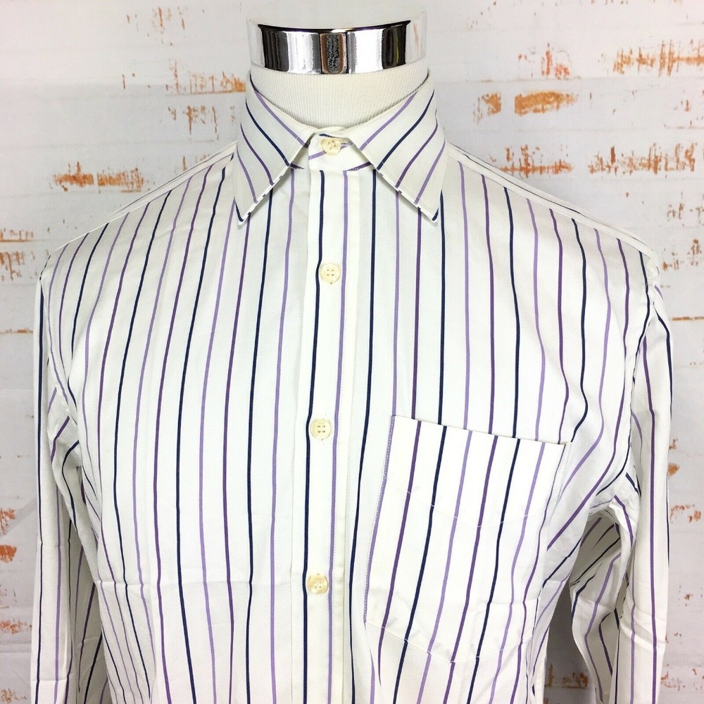 Paul Smith Mens Two Fold Button Front Dress Shirt